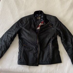 Navy Barbour International Placer Wax Jacket